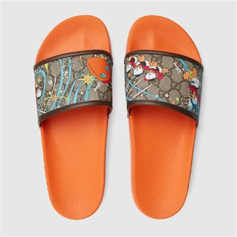 men's disney x gucci donald duck slide sandal|donald duck slide sandals.